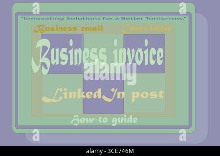 Professional Business Invoice Logo Design | Corporate Branding Identity Icon for Finance, Accounting, and Billing Stock Vector