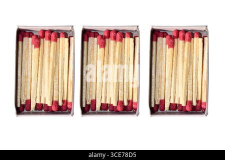 Groupe of match sticks isolated on white background Stock Photo