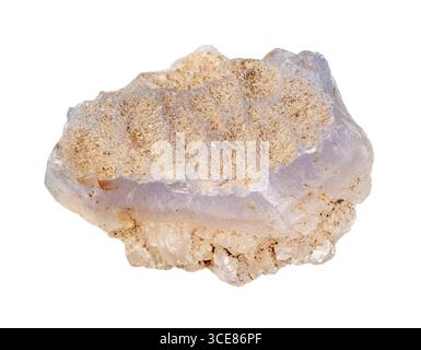 raw blue agate natural mineral cutout on white background closeup Stock Photo