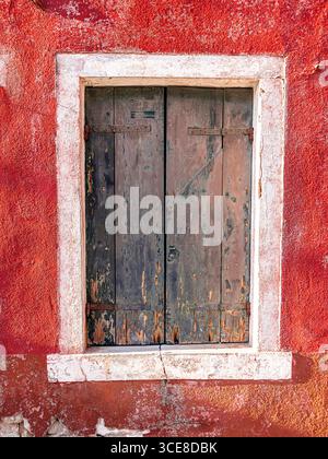 a rustic window of a Murano house Stock Photo