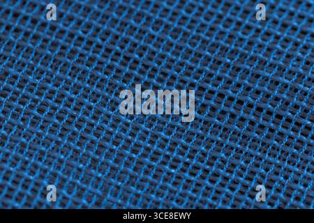 Macro Close-up of Blue Mesh Texture Stock Photo