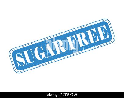 A Sugar Free Rubber Stamp Seal on a Bar Stock Vector