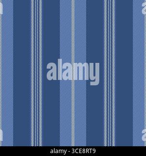 Classic striped textile pattern in varying shades of blue. Versatile design suitable for backgrounds, fashion, or interiors. Evokes tradition and styl Stock Vector