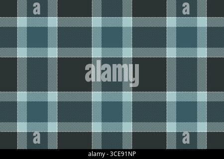 Classic tartan pattern featuring cool blues  grays. Timeless textile design perfect for backgrounds, branding, or adding a touch of rustic charm. Vers Stock Vector
