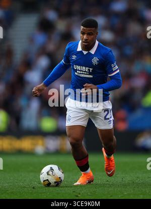 Rangers' Hamza Igamane during the Premier Sports Cup second round match at Ibrox Stadium, Glasgow. Picture date: Saturday August 16, 2025. Stock Photo