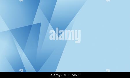 Abstract geometric blue triangle pattern on light background Stock Photo