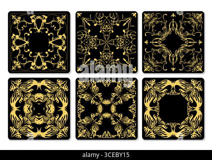 Ceramic  tiles. Colored vector hand drawn  illustration Stock Vector