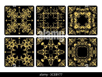 Ceramic  tiles. Colored vector hand drawn  illustration Stock Vector