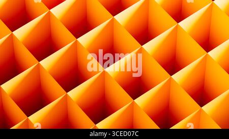 This graphic features an arrangement of 3D cubes in bright orange tones, forming an abstract composition against a seamless gradient backdrop. Stock Photo