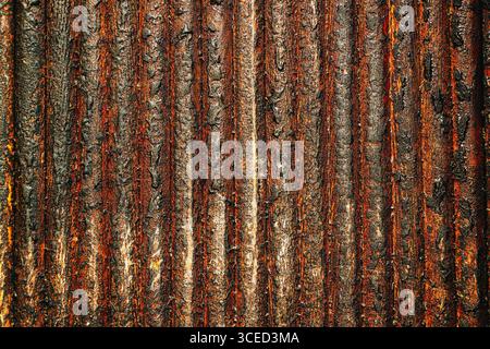 Rusty corroded metallic surface pattern as background and texture Stock Photo