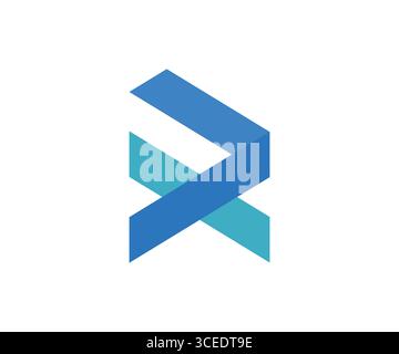 Abstract folding logo illustration in trendy and minimal style Pro Vector Stock Vector