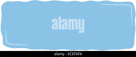 Organic Blue Wavy Hand Drawn Frame Stock Vector