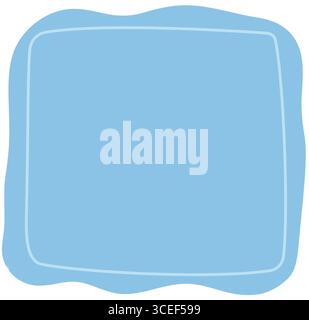 Hand Drawn Fluid Squiggle Square Frame Stock Vector