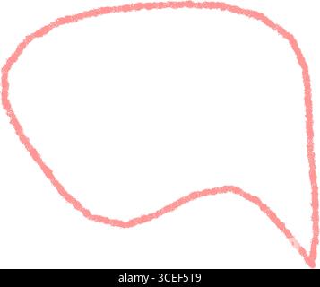 Wavy Crayon Outline Speech Bubble Stock Vector