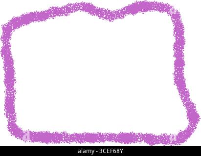 Squiggle Chalk Frame Wavy Rectangle Box Stock Vector