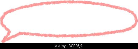 Hand Drawn Chalk Speech Balloon Contour Stock Vector