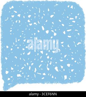 Blue Chalk Speech Balloon Square Stock Vector