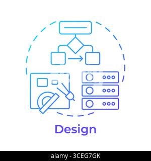 Design blue gradient concept icon Stock Vector