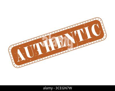 A AUTHENTIC Rubber Stamp Seal on a Bar Stock Vector