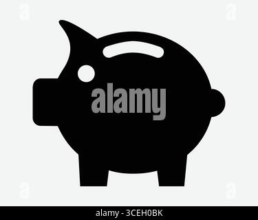 Piggy Bank Savings Icon Pig Money Jar Finance Saving Investment Fund Coin Cash Collection Bank Deposit Capital Earning Budget Piggybank Sign Symbol Stock Vector