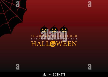 Creepy Halloween Silhouette with Cross and Cemetery Scene Stock Vector