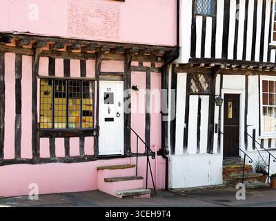 Timber framed houses on Church Street in Lavenham Suffolk England Stock Photo