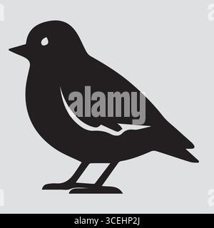 The black and white Sparrow Stock Vector