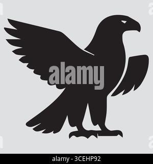 The Eagle Open The Wings Stock Vector