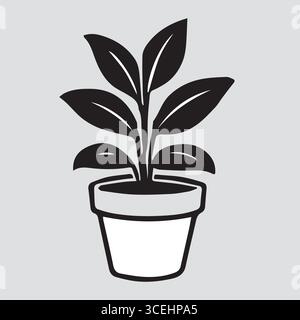 The Plant in the Pot Stock Vector