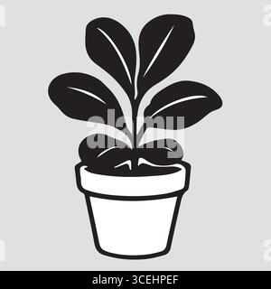 The Plant in the Pot Stock Vector