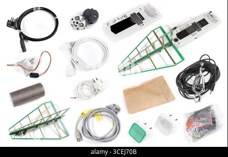 Electricity Cables and EMF protection Tools and Equipment Stock Photo