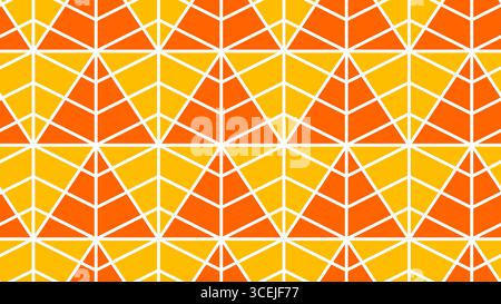 Seamless vector geometric fall trees pattern. Yellow and orange autumn background. Linear design back to school wrapping paper. Falling texture Stock Vector