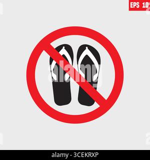 No shoes sign vectors in black. Please, take off shoes, Icon remove footwear Stock Vector