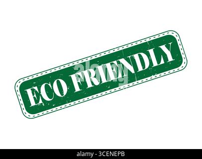 A ECO FRIENDLY Rubber Stamp Seal on a Bar Stock Vector