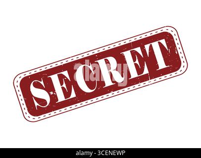 A SECRET Rubber Stamp Seal on a Bar Stock Vector