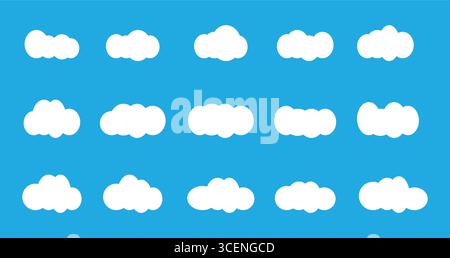 Blue Sky with White Clouds Vector illustration Stock Vector
