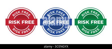 Risk Free Badge Set Vector Illustration Stock Vector