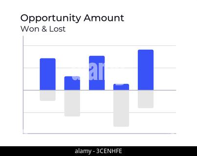 Opportunity amount infographic chart template Stock Vector