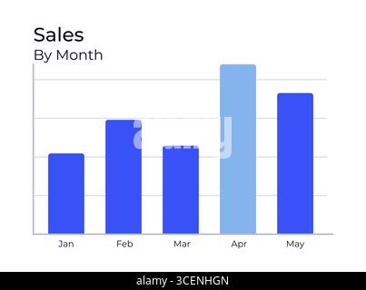 Sales over time infographic chart template Stock Vector
