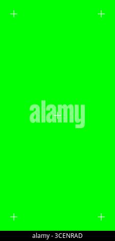 Green chromakey vertical background with tracking points. Perfect for special effects in social media video production.  Stock Vector