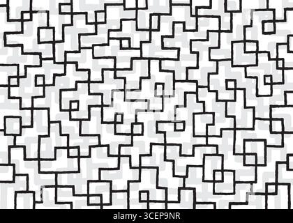 Abstract line art pattern background. Vector illustration art backdrop Stock Vector