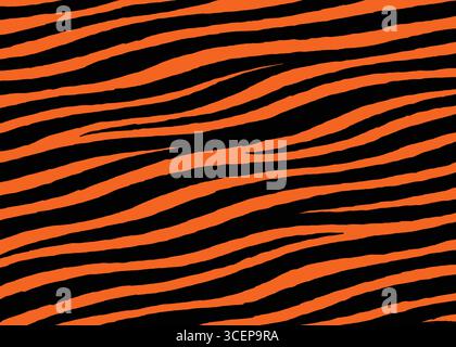 Abstract tiger stripes pattern design, vector illustration background. wildlife fur skin design illustration. Stock Vector