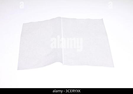 White tissue paper isolated on white background. Stock Photo