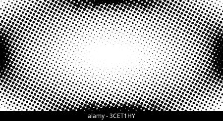 Black and white dotted halftone pattern. Vector illustration Stock Vector