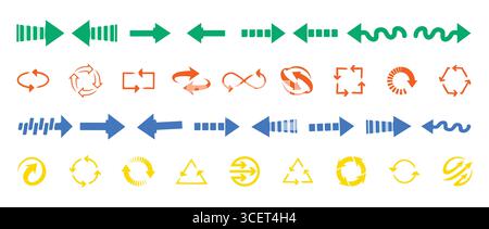Arrows icon set for free download Stock Vector