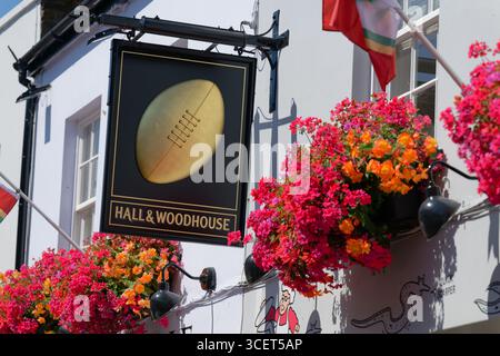 Pub sign for the Eel Pie in Church Street, Twickenham Stock Photo