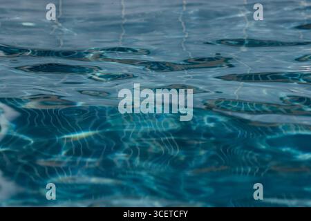 sun reflections on a pool Stock Photo