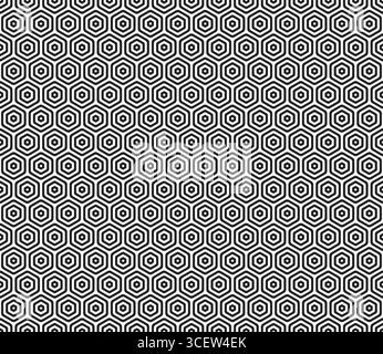 Rounded Hex Pattern Hexagon vector pattern. Bold stacked rounded hexagons mosaic cells. Red ...