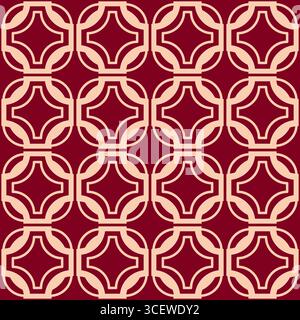 Geometric seamless pattern in autumn colours vector illustration Stock Vector