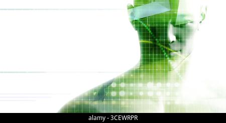 Digital Identity Management as New Technology Art Stock Photo